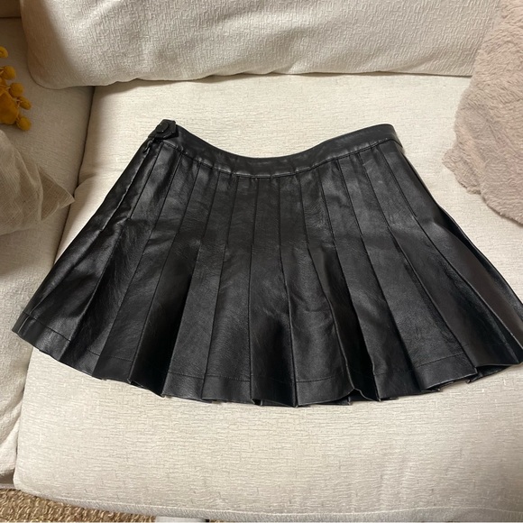Jaded London Black Vegan Leather Mini Skirt US 6 - Picture 1 of 8